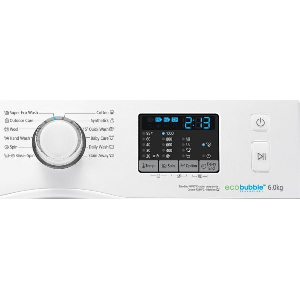 Samsung WF60F4E0W0W/LE használt A++ 6kg elöltöltős mosógép
